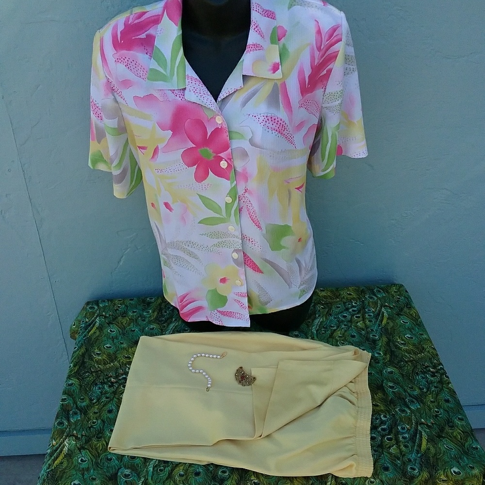 Alia blouse with Alfred Dunner pant set